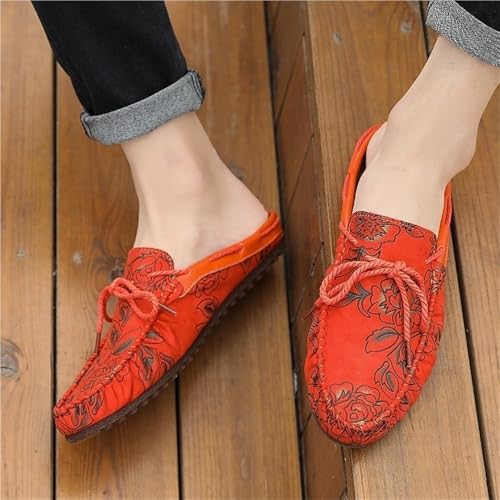 Mens Loafers Shoe Floral Vegan Leather Moccasins Loafers Shoes Lightweight Comfortable Flexible Fashion Outdoor Slip-on2
