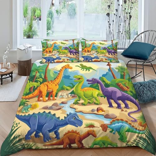 Housse de couette microfibre dinosaure douce et facile à repasser - 3