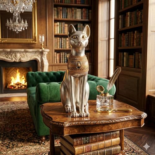 Estatua Diosa Gato Egipcio Decoración