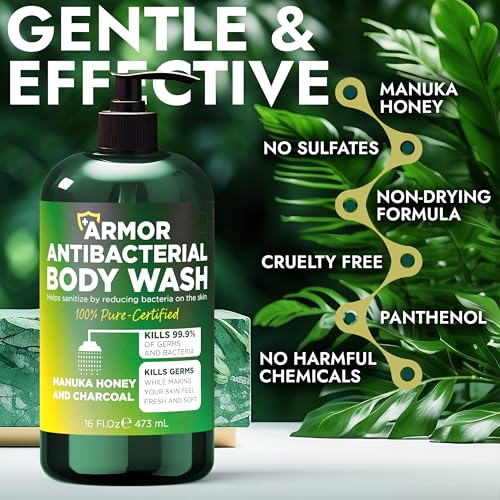 Image of Antibacterial Body Wash for Back Acne, Body Odor & Skin Irritation 16 oz
