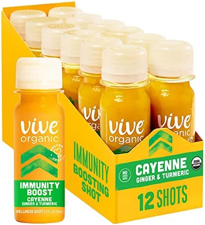 Vive Organic Immunity Boost Cayenne Wellness Shot 2 fl oz (12 Pack)