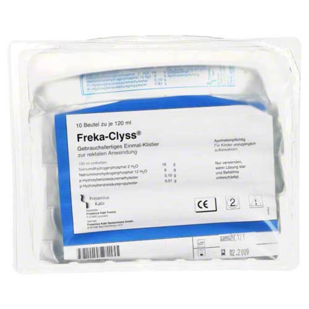 Freka-Clyss Gebrauchsfertiges Einmal-Klistier Beutel, 10 St. Klistiere