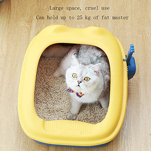 Bandeja grande semitransparente com caixa de areia para vaso sanitário, o corpo principal do grande