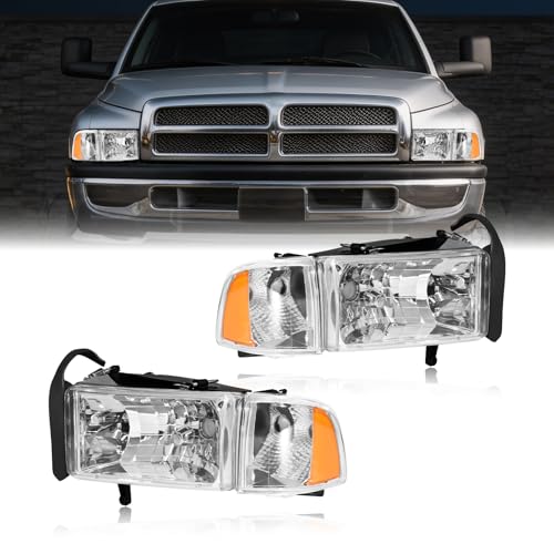 OKSIWA Headlights Assembly for Dodge Ram 1500 1994-2001,for Dodge RAM 2500 3500 1994-2002, OEM Style Replacement Headlamps, Factory Fit Headlight Housing, Plug & Play by OKSIWA - Image 7