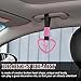 Wuyaoyao 2PCS Broken Heart Handle Ring for Car, Heart Shaped Handle Straps, Hand Strap Grab Handles Hang Ring for Car Bus Subway, Drift Charm Rear Bumper Warning Interior Decoration (Pink)