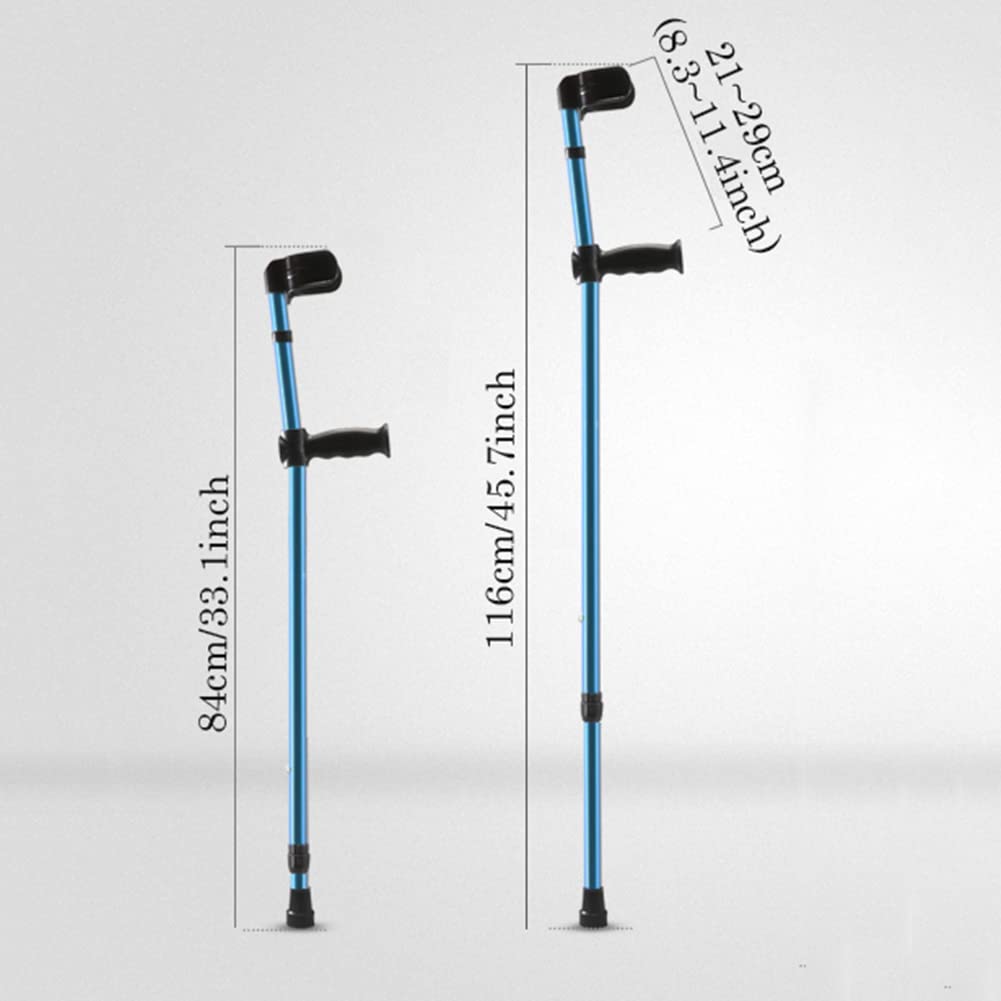 NGD Muletas Ortopédicas para Adulto Plegables(x2 uds),Soporte Post Traumatismo o Cirugía,Regulables en Altura-Muletas de Codo con Agarres Ergonómicos y Bolsa de Almacenamiento