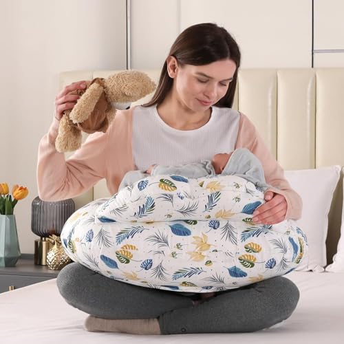 Image of Feeding Pillow for New Born Baby with Detachable Cover Breast Feeding & Maternity Nursing Pillow for Breastfeeding Set of Support for Baby Feeding Pillow with Removable Cover