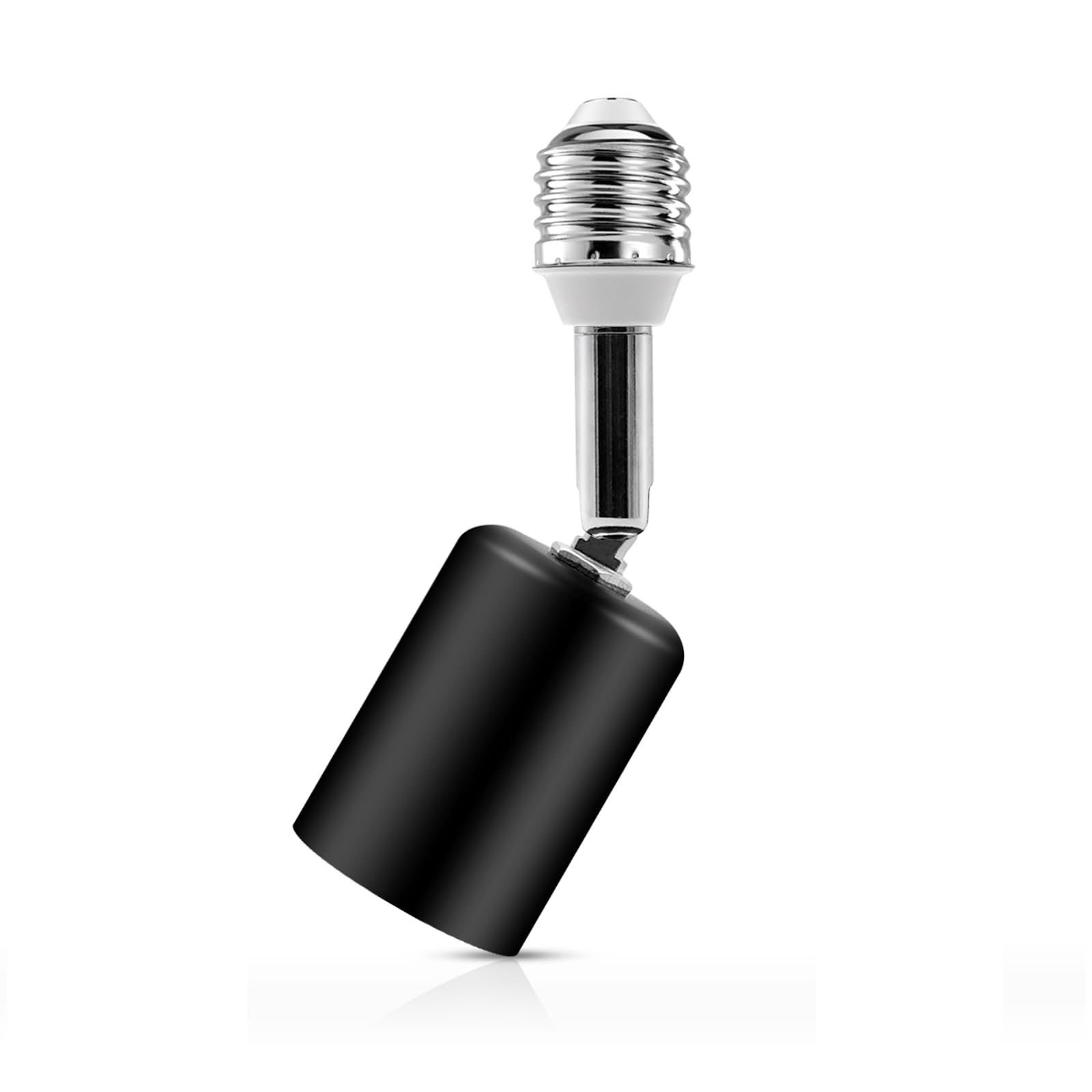 Ceramic Light Bulb Socket Extender, Heat-Resistant E26/E27 Light Socket Adapter with 4.5 Inch Extension for Camera Lamp