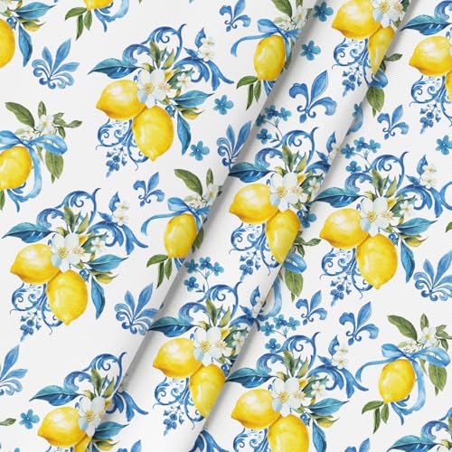 Horaldaily Summer Tablecloth 60×84 Inch Rectangular, Classical Iris Pattern Lemon Washable Seasonal Table Cover for Party Picnic Dinner Decor by Horaldaily - Used condition - Image 6