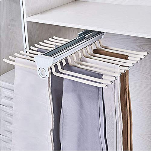 Cintres extractibles pour pantalons et support multifonctionnel de rangement