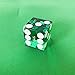 Yuanhe Set of 5 Precision 19mm Serialized Casino dice with Razor Edges and Corners(Green) ¡