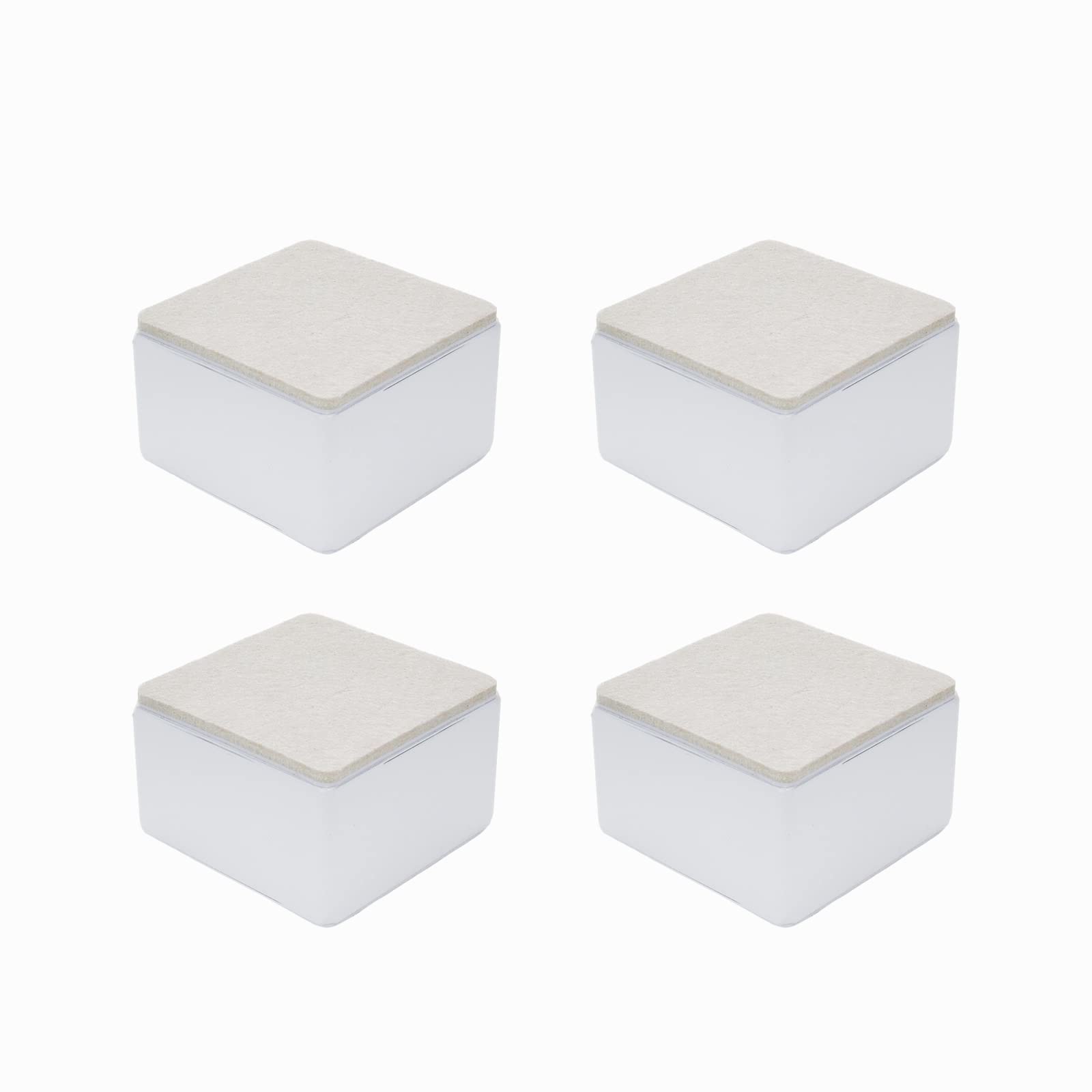 Rehausseur de lit carré blanc 80x52 mm pour meuble lourd chaise et table