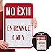 SmartSign 18 x 12 inch “No Exit - Entrance Only” Metal Sign, 63 mil Aluminum, 3M Laminated Engineer Grade Reflective Material, Red and White, Made in USA