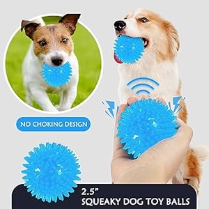   16-Pack-Squeaky-Dog-Balls-25-Spiky-Dog-Ball-Toys-TPR-Rubber-Balls-Squeaky-Spike-Chew-Ball-for-Teething-Interactive-Fetch-Toys-for-Small-Medium-Dogs-Puppy-Pet-Blue