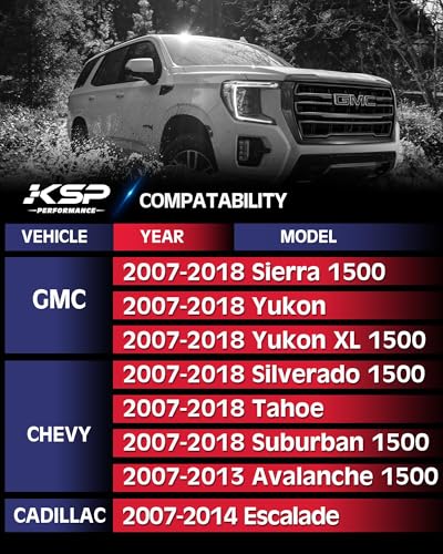 Image of KSP Upper Control Arm Fit for Sierra Silverado1500, Tubular Fit 2-4 inch lift for 2007-2018 Silverado Sierra 6-Lug 2WD /4WD OE stamped steel and aluminum arms, Stage 2.0