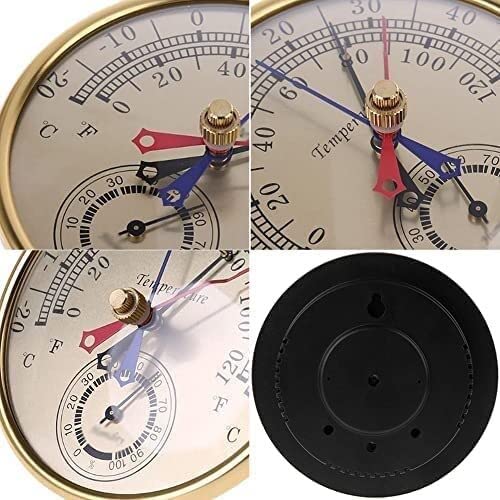 Traditional Barometer,Traditional Weather Station, 5.0" Indoor Outdoor Home Pool Temperature Hygrometer, Weather Station Without Battery, for The Household Decorative