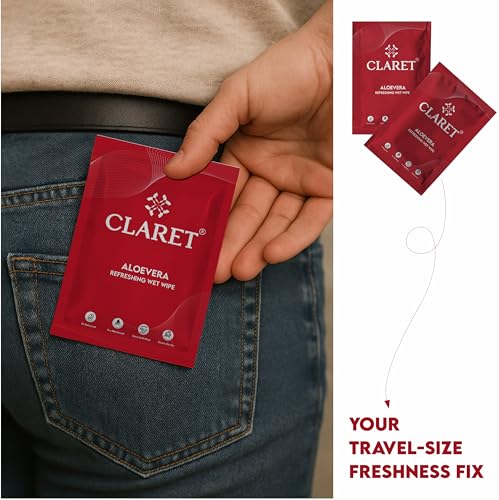 CLARET Store Claret Refreshing and Cleansing Wet Wipes (Pack of 50) - Image 6