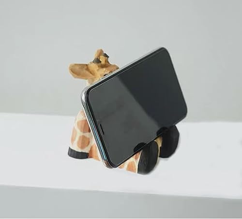 Miniatura 5 de TANG SONG Soporte de teléfono de jirafa de madera lindo decoración soporte para tabletas