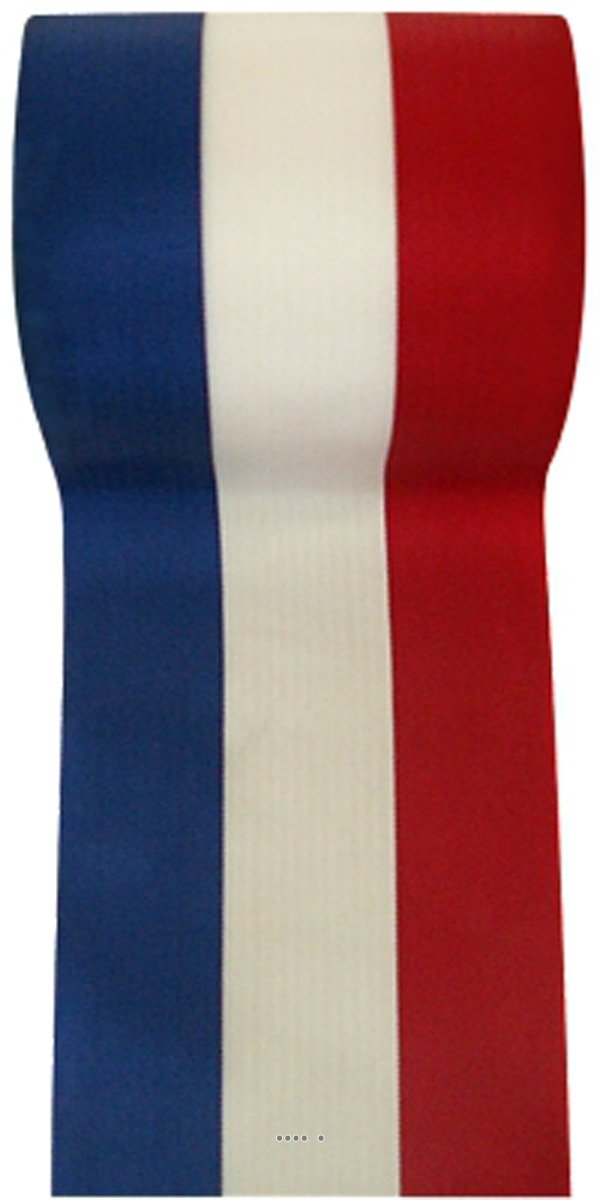 Ruban tricolore gros grain 100 mm de qualité supérieure en bobine 25m