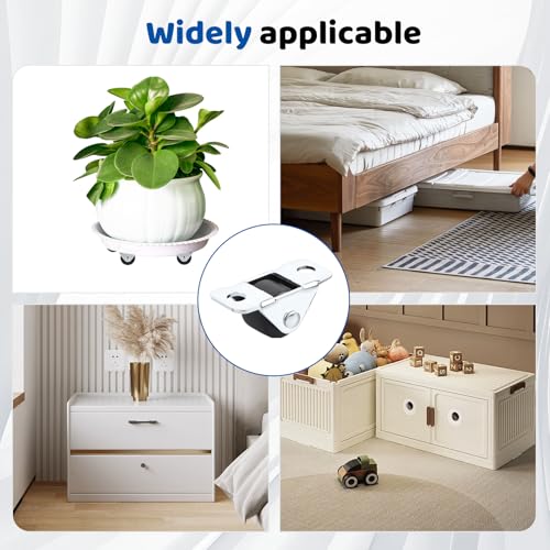 MINGBOLIN Ruedas Pequeñas para Muebles,20 Piezas Ruedas para Muebles 12mm ruedas para muebles pesados Ruedas para Electrodomésticos Ruedas Silenciosas Muebles Ruedas de Goma,40 Tornillo - imagen 7