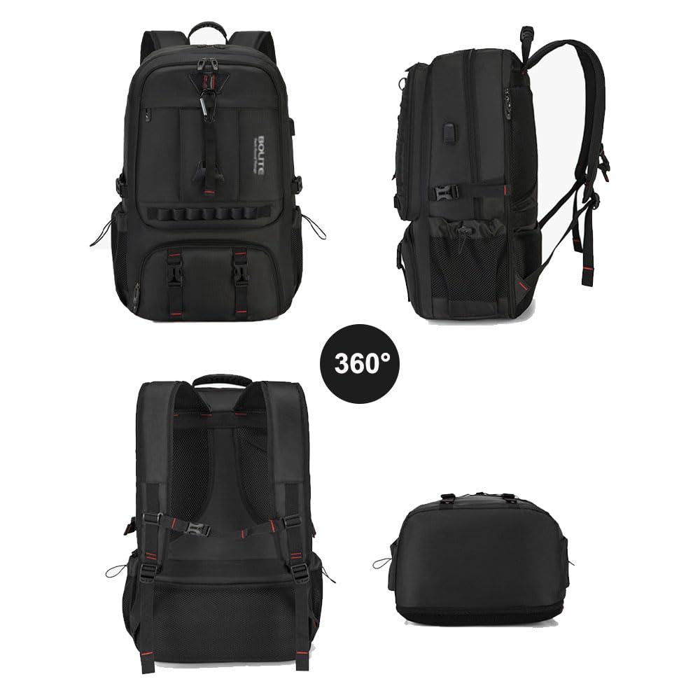 Zaino da viaggio da uomo, 60 l, 80 l, espandibile, impermeabile, 17 pollici