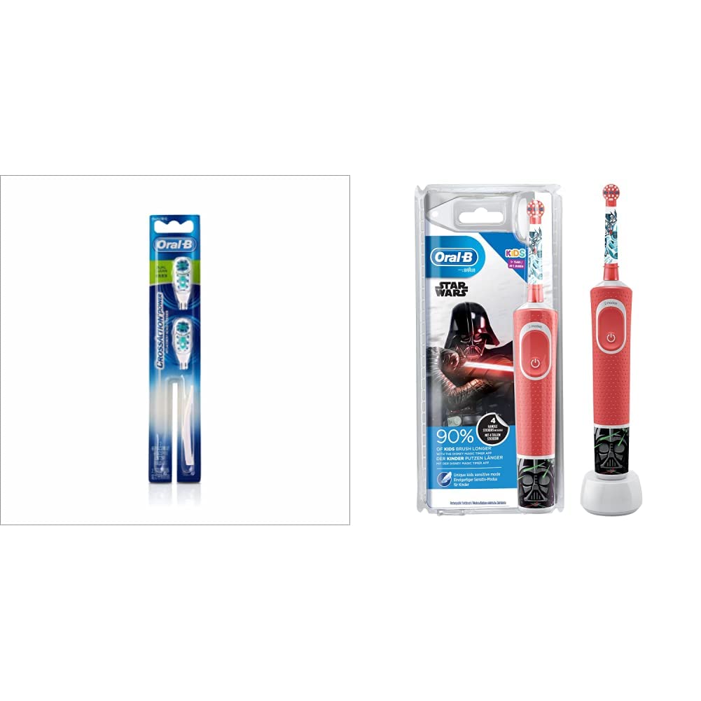 Oral-B Cross Action Power Toothbrush Replacement Head (Soft) & Kids Electric Rechargeable Toothbrush Featuring Star Wars Characters, 2 pieces,White (B084XJTDW6) Amazon Price History, Amazon Price Tracker