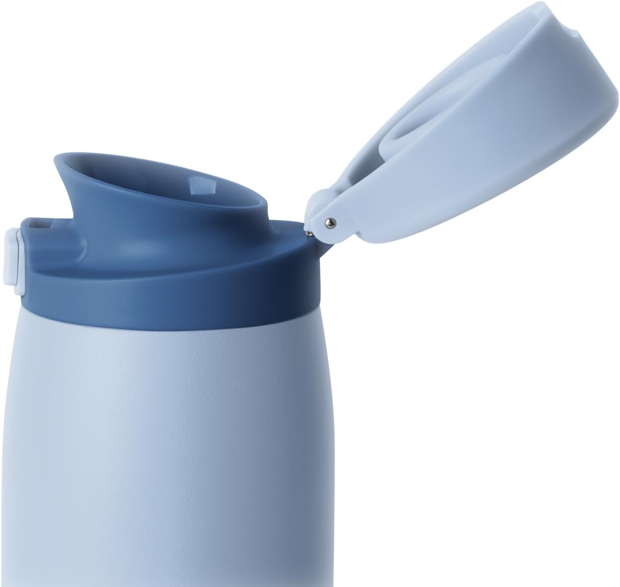 Simple Modern Sidekick Travel Coffee Mug | Ceramic-Lined Insulated Stainless Steel Tumbler | Leak-Proof and Cup Holder Friendly | 16oz, Soft Denim - Image 2