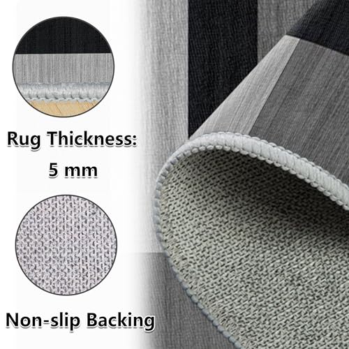 Tapis de salon lavable en machine antidérapant grand pour chambre