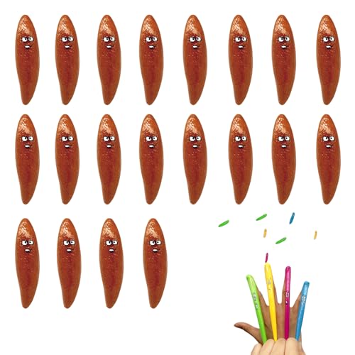 COSORO 20 Pezzi Giocattolo Fionda da Dito Cacca,Slingshot Cacca Giocattolo in Gomma Elastici Stretch per Bambini,Divertente Giocattoli Volo Regali per Feste di Compleanno Pasqua e Natale