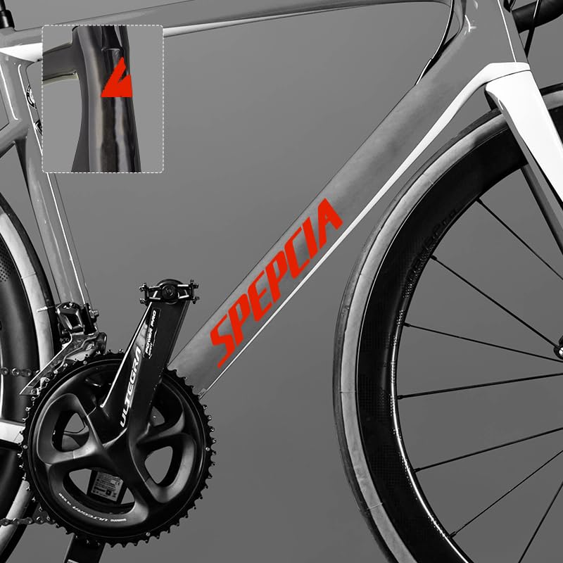 for Specialized Tarmac SL6 Road Bike | Color-Changing Frame Logo Decals, UV-Resistant, Precision-Cut, Multiple Colors for Custom Style (Fluorescent Orange)