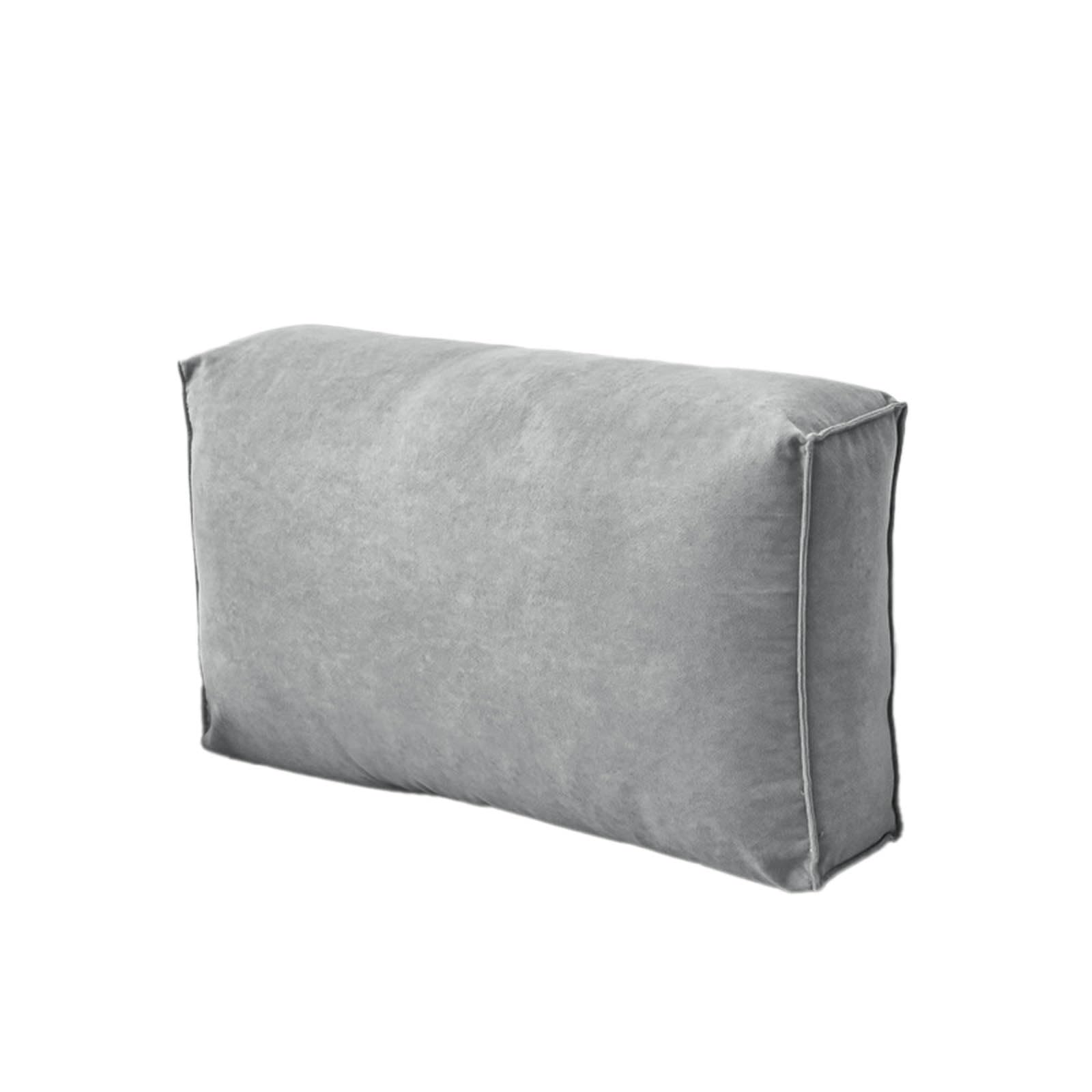 Coussins de dossier de canapé - Grand coussin de dossier pour canapé, tête de lit, coussin de taille, coussin confortable pour lire - Coussin de soutien lombaire (Gris, 80 x 45 x 12 cm)