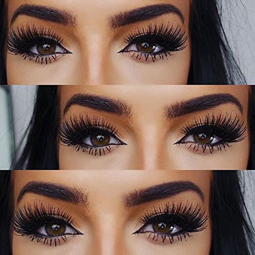 Fyonas 3D Mink Eyelashes 100% Siberian Mink Fur False Lashes Strip Eyelashes,Halloween, Christmas Theme Fake Eyelashes(F22)