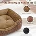 FURTIME Hundebett Mittelgroße Hunde, Hundekorb Waschbar Flauschig, rutschfeste Hundekörbchen, Anti-Angst Hundebetten für Mittelgroße und Kleine Hunde und Katzen, 63x53x20cm
