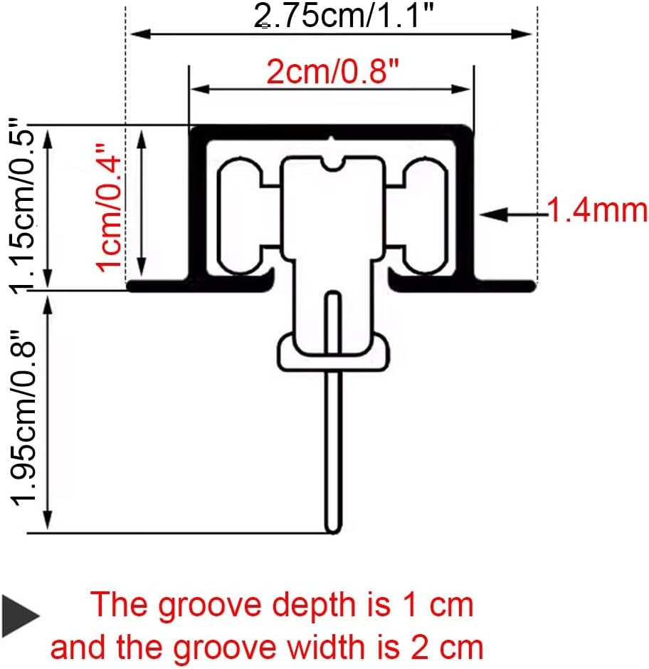 Silent Curtain Track System, 6.6ft Room Divider Rod with Smooth Rollers, Versatile Curtain Rail for Living Room & Bedroom, White, 200cm (2 x 100cm) Privacy Solution