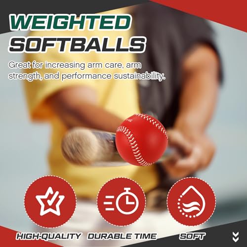 Image of Arrowbash Weighted Softball Training Balls Bulk Set