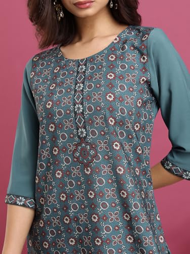 Image of Vishudh Women's Kurta | Regular Fit | Trendy Ethnic Top for Everyday Comfort