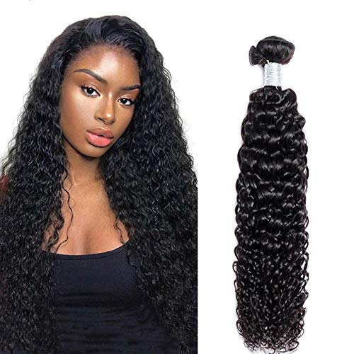 30" Bundle Brazilian Kinky Curly Human Hair Extensions Hair 1 Bundle Long Curly Bundle Human Hair Bundles Long Brazilian Remy Virgin Hair Extension 7a Grade Natural Black