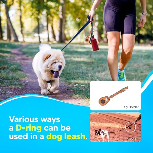 Image of Adil's Biothane Dog Leash - Waterproof Leashes for Dogs, Metal Hook, Adjustable 5ft Length Suitable for Dogs & Puppies, Ideal for Walking, Running & Training (Black)