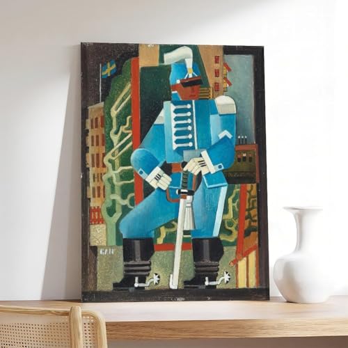 Impression sur toile Cavalryman par Gösta Adrian-nilsson 61x91,4 cm