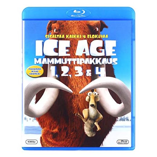 Ice Age 1-4 (BOX) [4Blu-Ray] [Region B] (Swedish audio. Swedish subtitles)