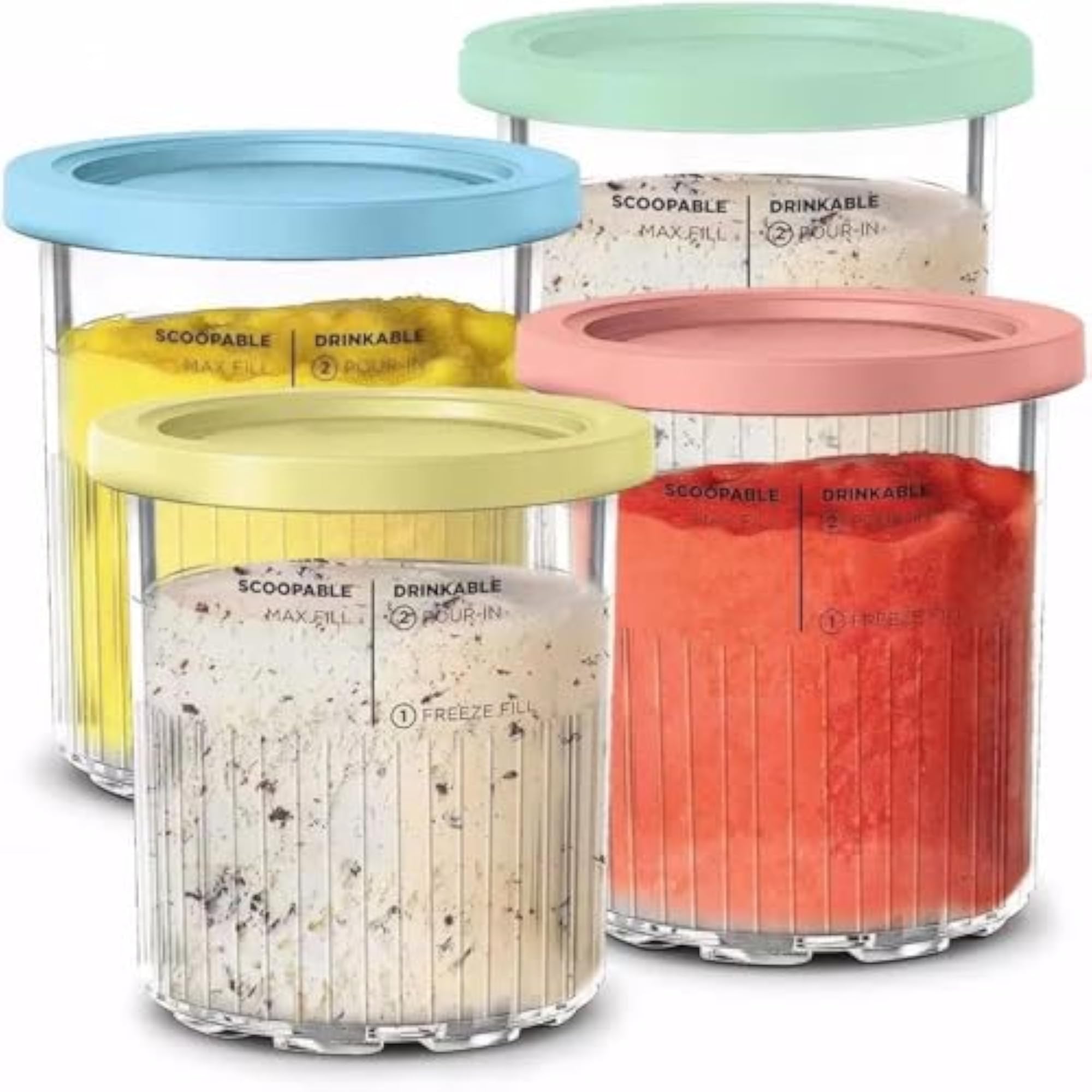 Ice Cream Pints and Lids Set for NC501 Tubs