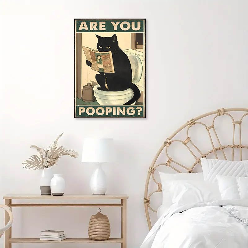 Image of Black Cat Stamped Cross Stitch Kits for Adults - Embroidery Kits for Beginners Adults,11 CT Patterns Dimensions Counted Cross Stitch Kits for Adults Arts Craft 12x16 inch
