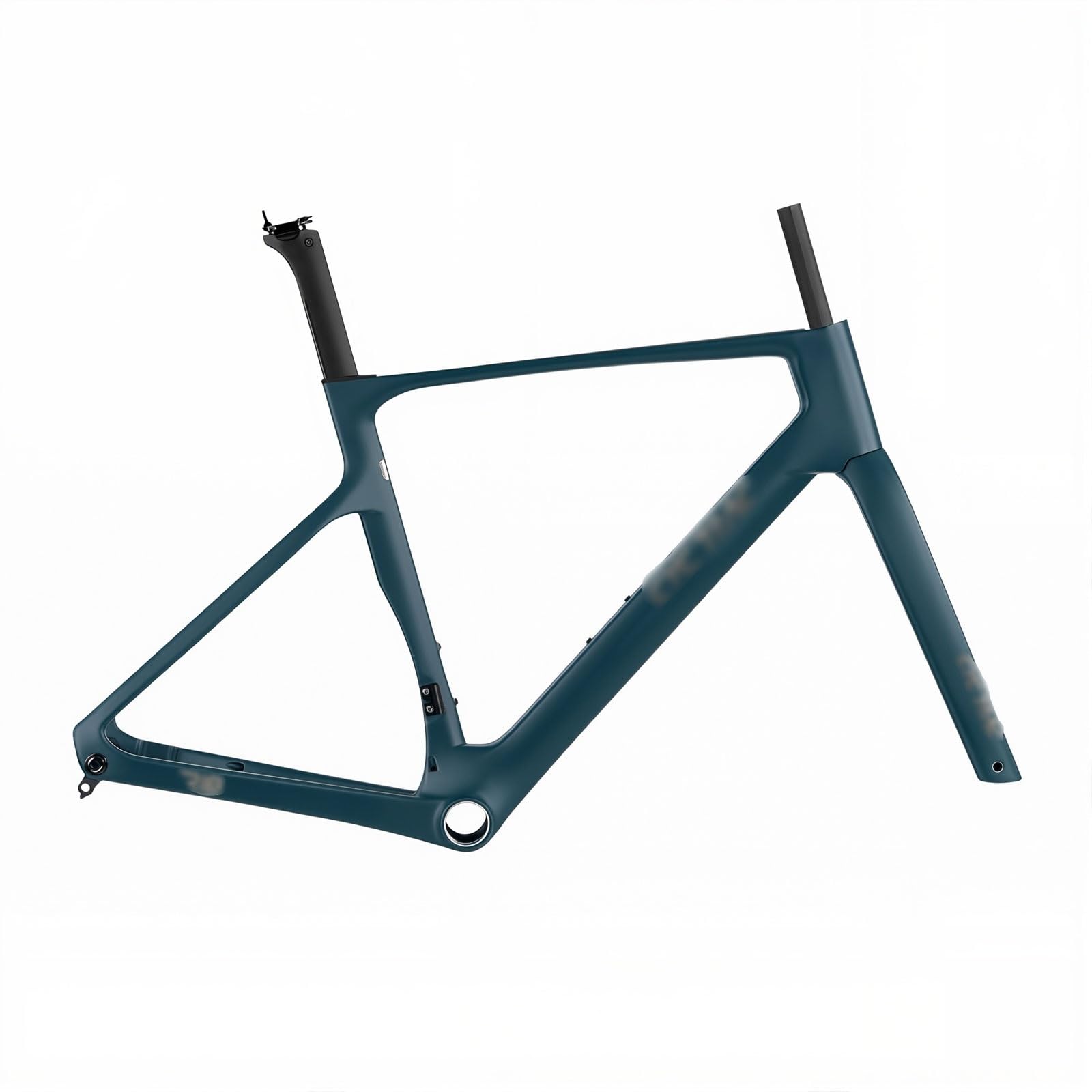 TUJISEK Carbon Road Bike Frameset 700C Road Bike Frames 43/46/48/51/54CM Disc Brake Racing Bike Frame Lightweight Thru Axle Frame 12x100mm/12x142mm Internal Routing(Blue,L-51CM)