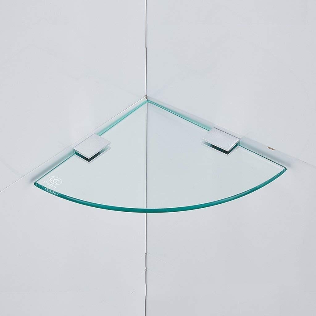 ZDJZMGZ Storage Shelf Single Floor Bathroom Shower Shower Caddy Glass Storage Rack for Kitchen Supplies with Towel Rail