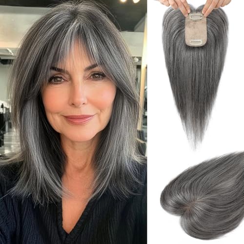 Flufymooz Real Human Hair Topper 150 Percent Density
