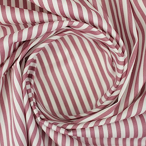 TELA RAYA ALGODÓN ANCHO 150cm POR METROS. TEXTURA MUY SUAVE, AGRADABLE Y CÓMODA. (ROSA PALO, 1 METRO)