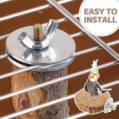 Image of 16 PCS Natural Wood Bird Perch Wooden Parrot Perch Stand Bird Cage Branches Bird Cage Accessories for Parakeets Cockatiels Parrotlets Budgies Conures Macaws Love Birds