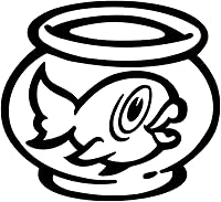Vista 1 de Fishbowl Aquarium Gold Fish Car Window Vinyl Decal Sticker (FB-01)