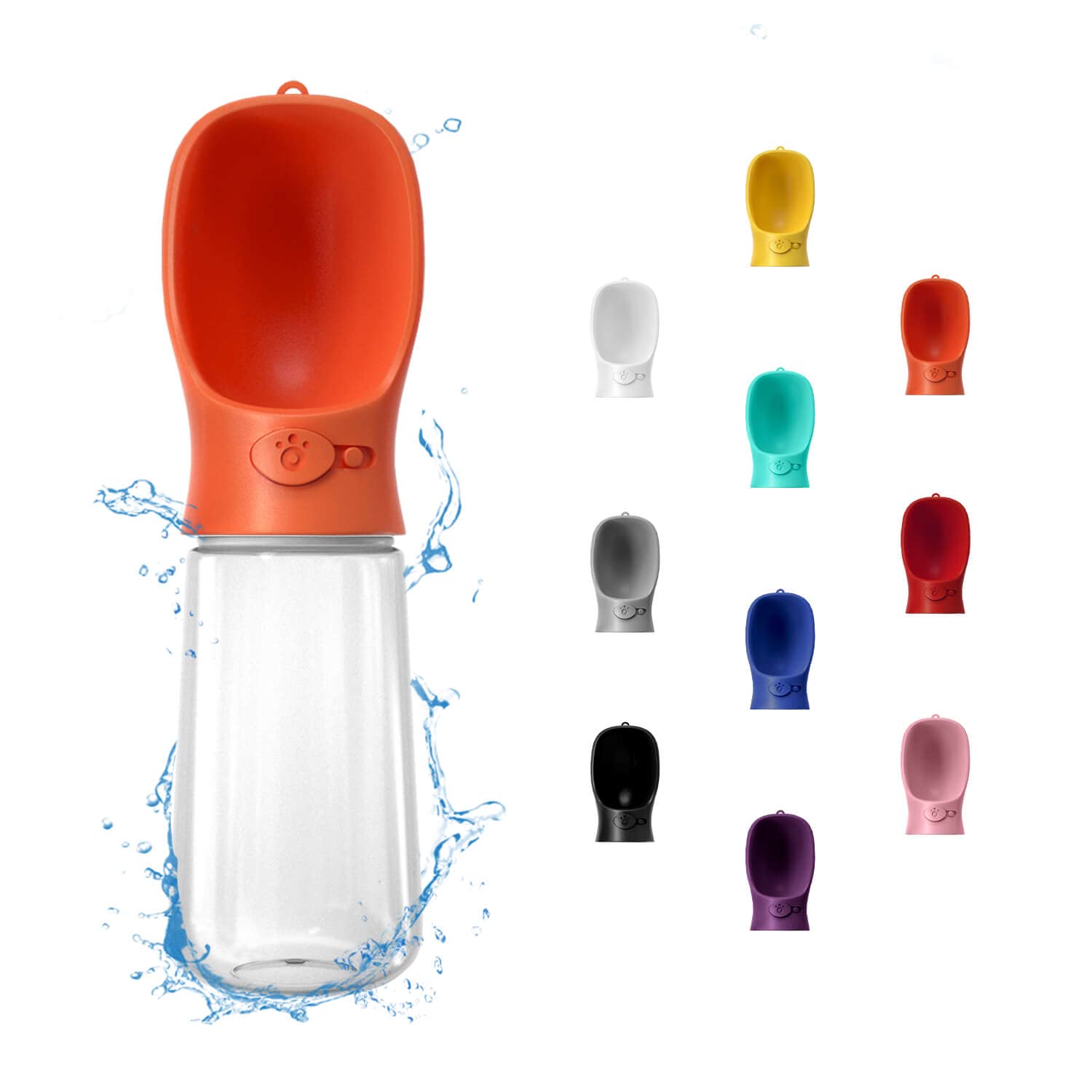 WePet Portable Dog Water Bottle, 19 OZ, Leak Proof Puppy Water Dispenser with Drinking Feeder for Pets Outdoor Walking, Hiking, Travel, Food Grade Plastic