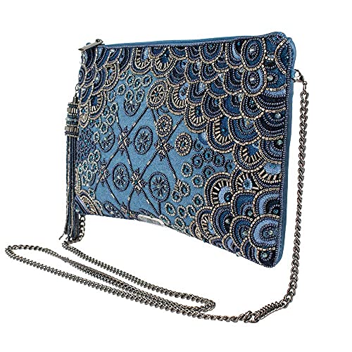 Mary Frances Work It Beaded Handbag Clutch – Art Deco Evening Bag Crossbody Purse, Multicolor4